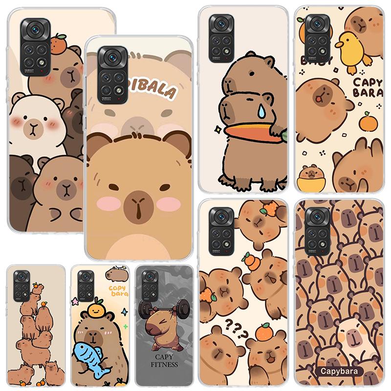 Funny Capybara Cartoon Animal Phone Case For Xiaomi Redmi Note 15 13 14S 14 Pro Plus 12S 11S 10S 12 11E 10 11T Art Fundas Back C
