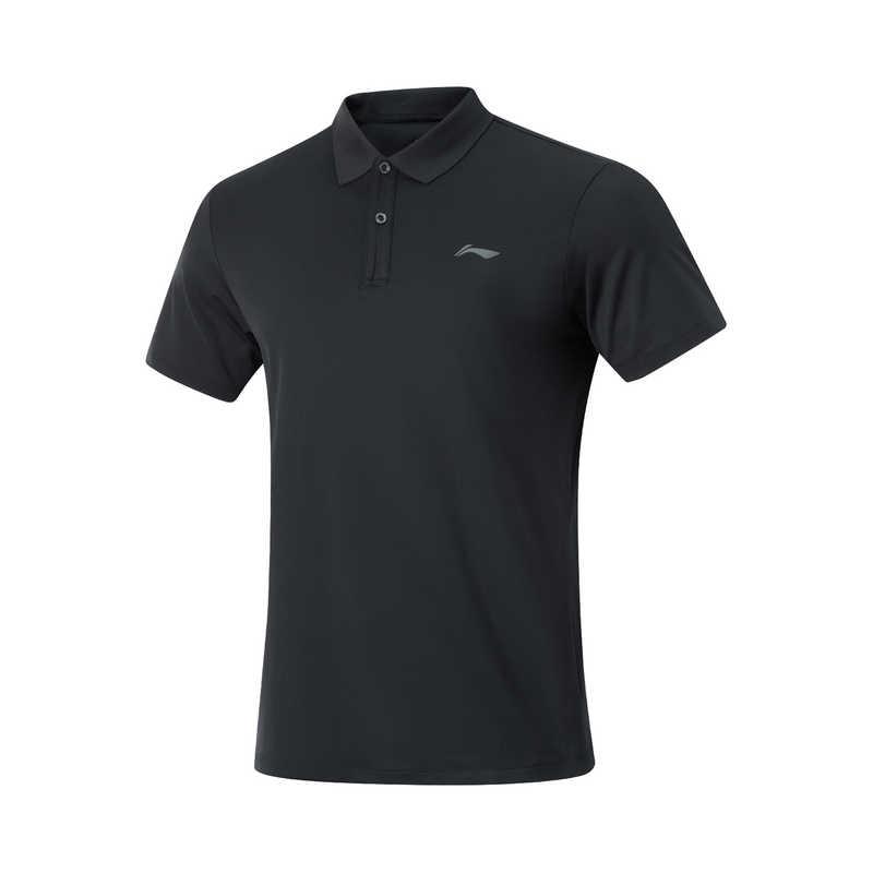 

Li-Ning Plain Minimalist Versatile Casual Short Sleeve Polo Shirt Men tops Black APLU141-6 2XL