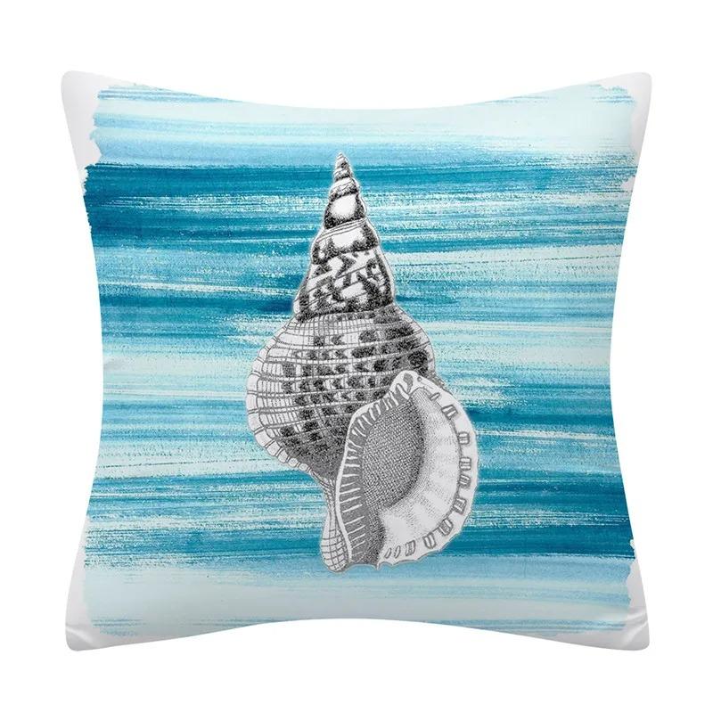 Dekoracyjna poszewka na poduszkę ze zwierzętami morskimi Poduszka na sofę Skorupa żółwia morskiego Poduszka Dekoracyjna poszewka na poduszkę do domu
