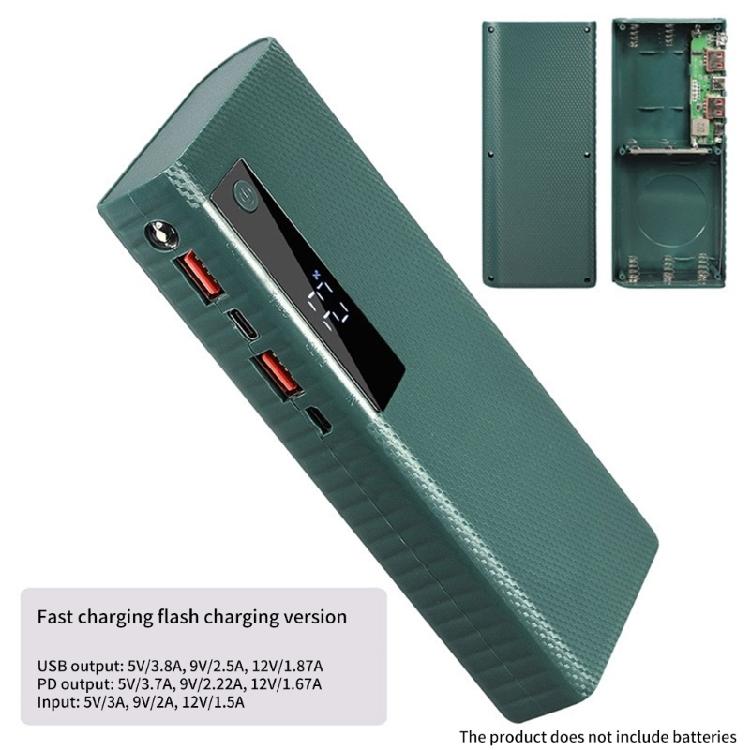 Interchangeable 5x21700 Battery Charging Case Quick Charging Capability LED Power Suitable for Various Device Support