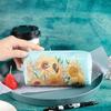 Sunflower Oil Painting Pencil Case - Large Capacity Stationery Box for Students