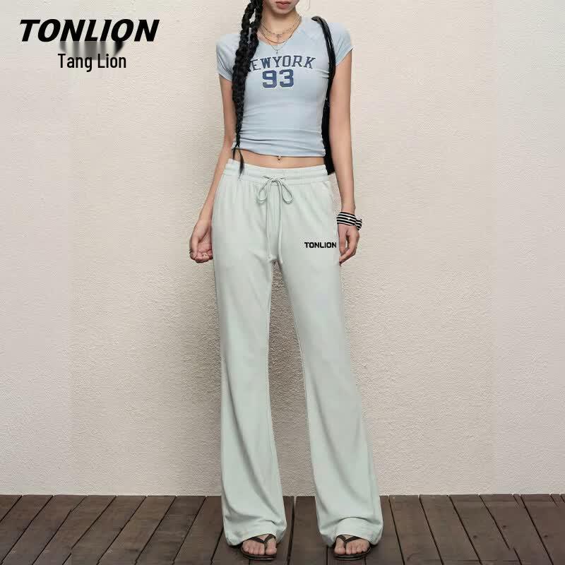 TonLion Women's Flared Cooling Ice Silk Sun Protection Casual Pants