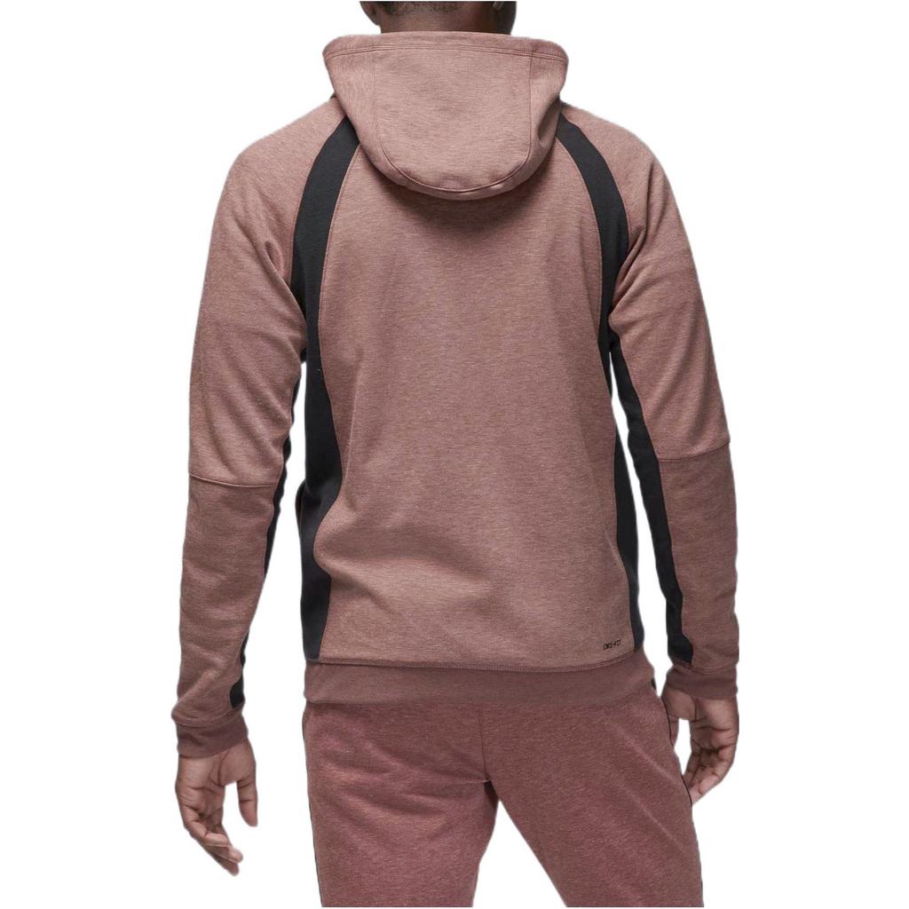 Jordan FW22 Dri-Fit Sport Air Contrast Zip-Up Hoodie Long Sleeve Quick-Dry Sweatshirt Men Tops Brown DQ7324-231