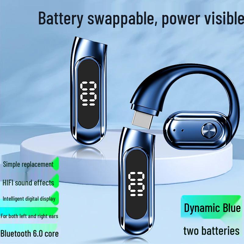 2025 New Model Wireless Bluetooth Earphones with Instant Battery Swap & Ultra-Long Life - In-Ear Sports Bone Conduction Headphones
