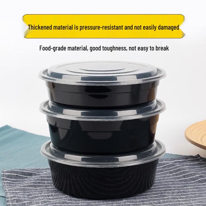 WS 1500ml Disposable Round Takeout Container with High Dome Lid