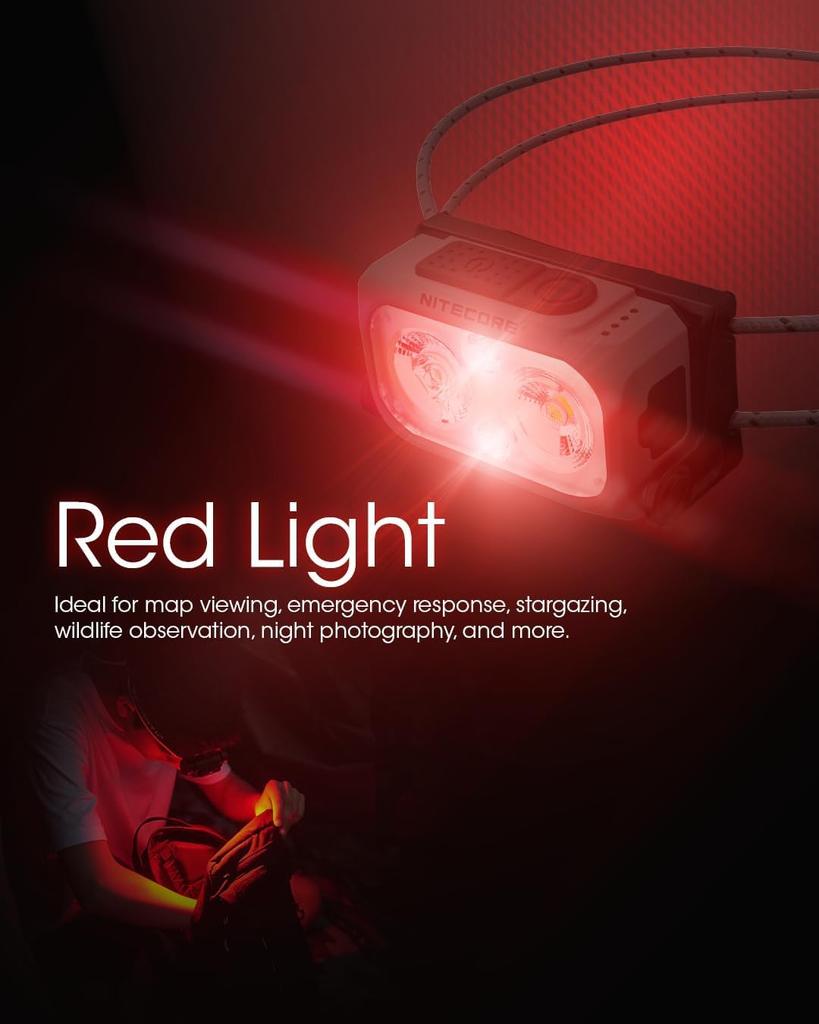 NITECORE NU21 Headlamp, 360 Lumens, Ultra-Lightweight, USB-C Rechargeable, Cable Included