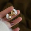 Large Retro 925 Pearl Earrings with Niche Ear Buckles for Women