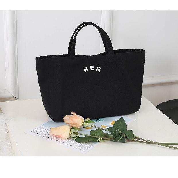 

Export Japan and South Korea INS Niche Simple Letter Single Shoulder Canvas Bag Large Capacity Versatile Single Shoulder Bag Tote Bag Women s Bag чорний