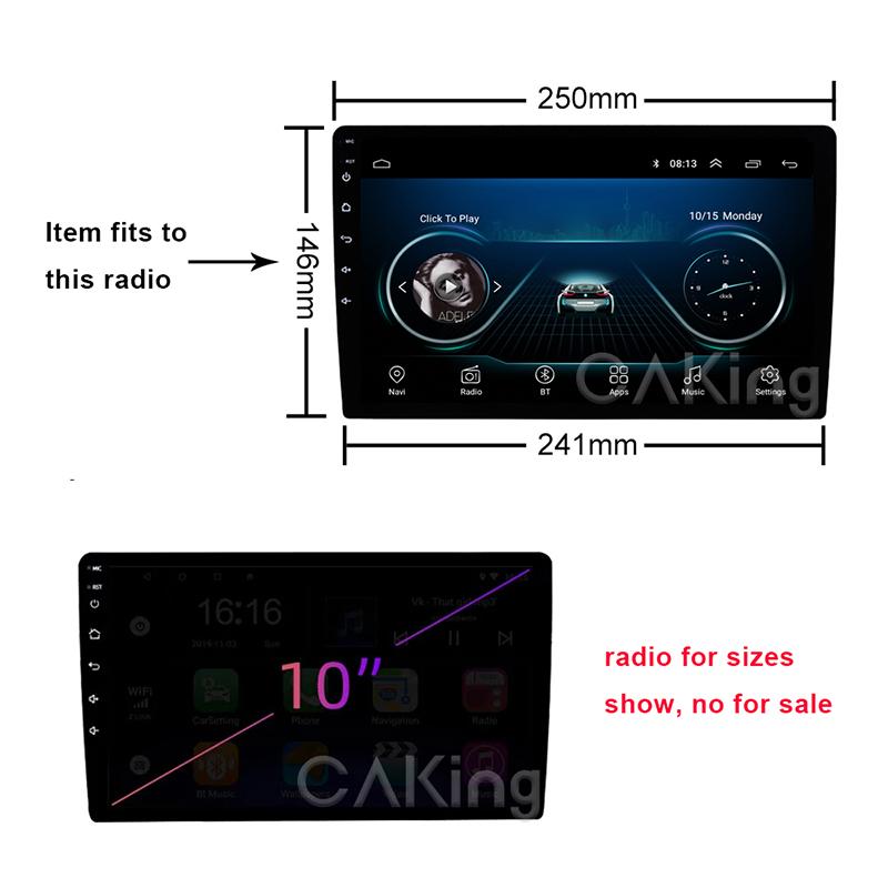 10.1 inch Car Fascia Radio Panel for Mazda2 2002-2007 Audio Dash Kit Install Facia Console Bezel GPS Adapter Plate Trim Cover
