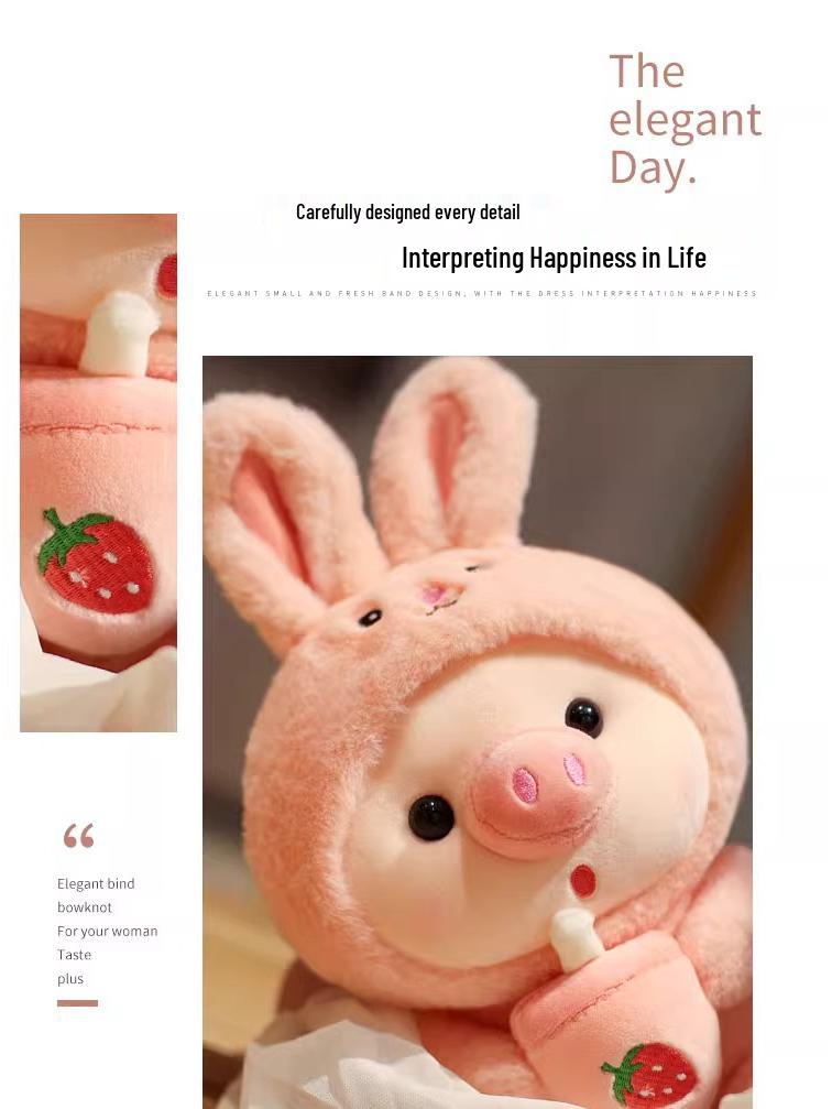 Transformation Milk Tea Pig Plush Toy - Perfect Gift for Kids