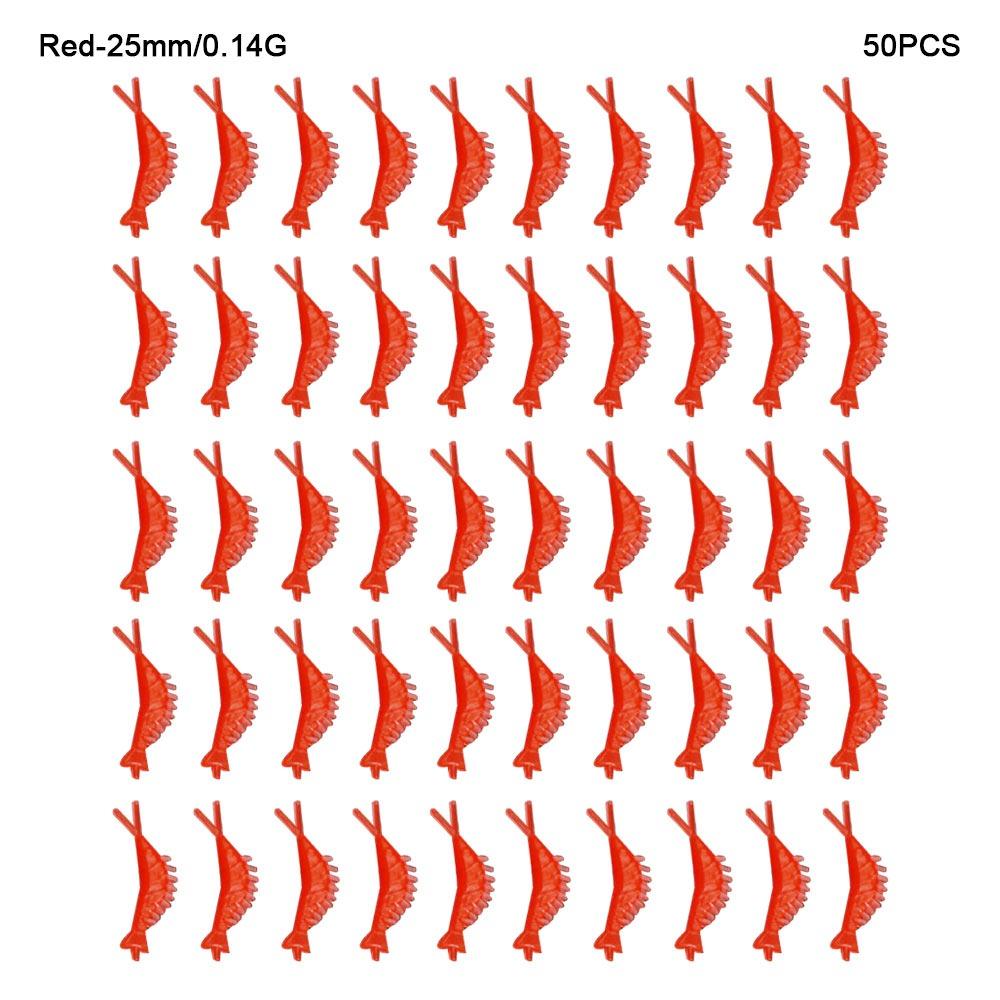 

Soft Rubber Lure Bait 25/30/36/40mm Soft Bait New Style Imitation Bait Bass Fishing Red-25mm/0.14g-50pcs