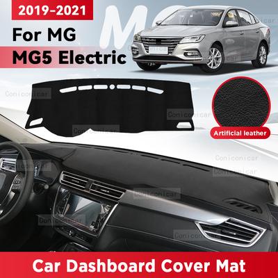 Para MG MG5 EV Eléctrico 2019-2021 Cubierta de Salpicadero de Coche Alfombrilla Parasol Alfombrilla Antideslumbrante Alfombra de Instrumentos Accesorios de Protección