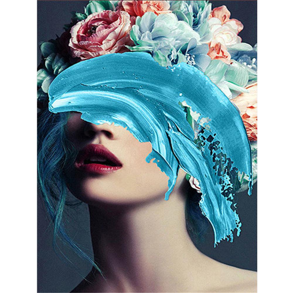 Volle quadratische/runde Diamantmalerei Porträt Frau Strasssteine ​​5D DIY Diamantstickerei Verkauf Schmetterling Mosaik Dekor