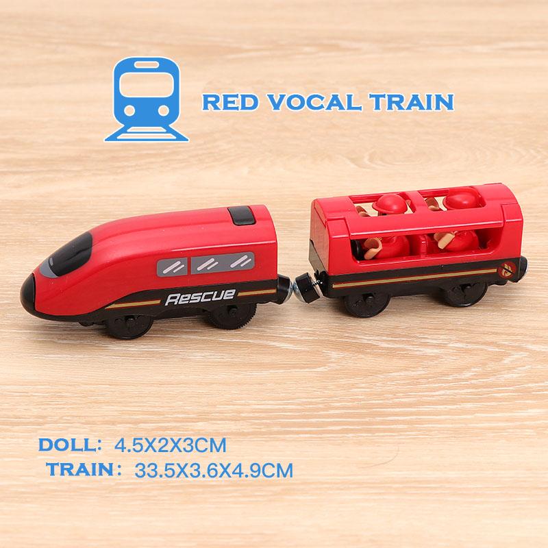 RC Electric Train Set Locomotive Magnetic Train Diecast Slot Toy Fit for Brand Wooden Train Railway Track Toys for Kids Gifts