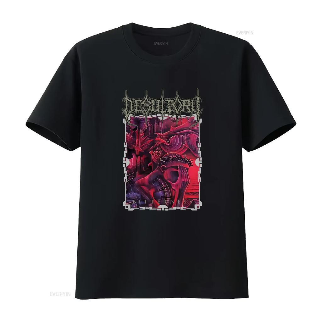 DTG T-Shirt DESULTORY Bitterness Gothic Art Größe Atmungsaktiv Stilvoll Grafik Oberteil Für Jeden Tag W