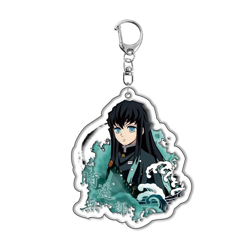 Demon Slayer Kimetsu Yaiba Kamado Tanjiro Nezuko Acrylic Keychain Anime Merchandise Cross Border Ready Stock no Carry Mini Lightweight Portable Cute