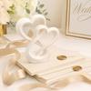 yangyizhi Intertwined Hearts Figurine, 3D Printed Love Statue, Table Centerpiece Sculpture for Living Room Wedding Romantic Gift