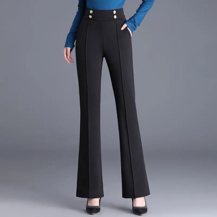 Petite Damenhose mit Micro-Flare und hohem Bund, Stretch - Frühjahr/Herbst 2023