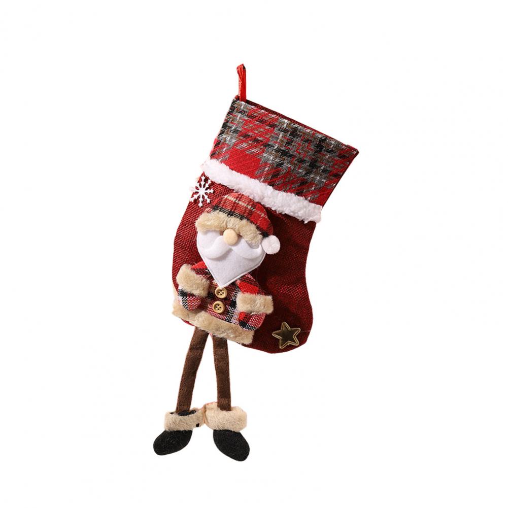 Spacious Holiday Stocking Cute Christmas Socks Festive Plush 3d Christmas Stockings for Mantel Tree Fireplace Decor Santa
