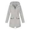 Women's jacket hooded lightweight outdoor long hooded windbreaker