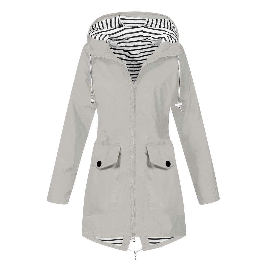 Women's jacket hooded lightweight outdoor long hooded windbreaker