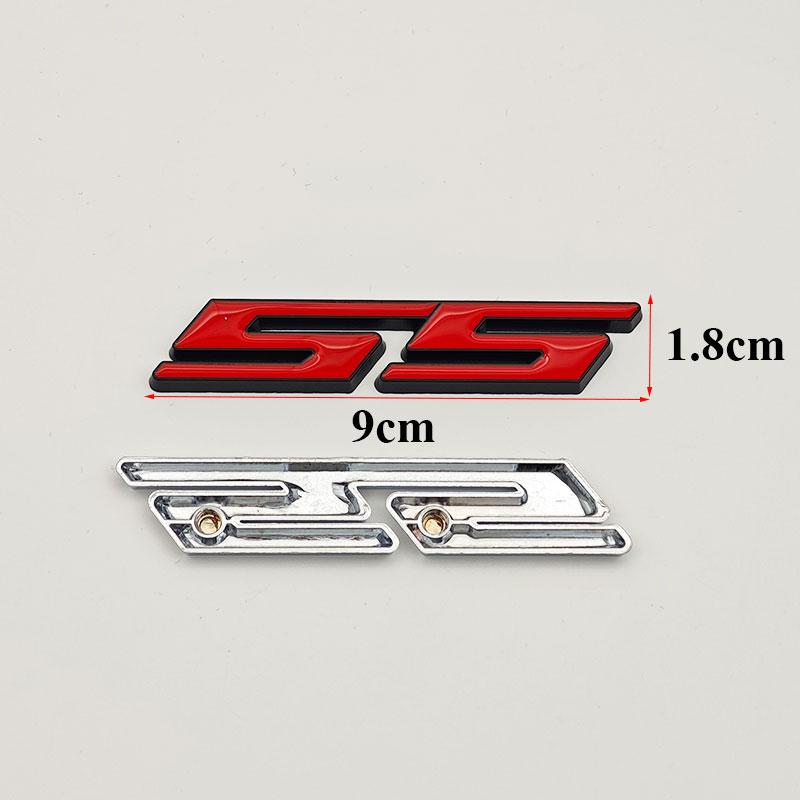 3D Metal Car Rear Trunk Logo Badge Sticker Front Grille Emblem For Chevrolet SS Sport Camaro Cavalier Onix Cruze Aveo Silverado