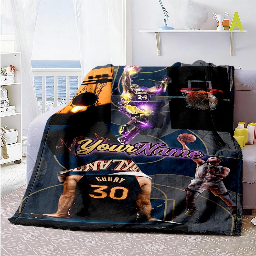 Curry Personalized Text Blanket Throw Customizable Blanket Durable Comfort Versatile For Nap Seaside Picnics Bed Allseason Use
