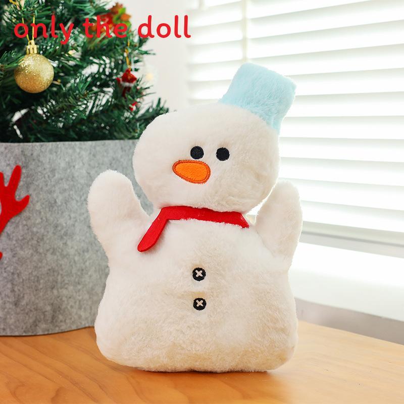 Holiday Plush Character Santa Snowman Reindeer With Short Pile Fabric For Christmas Gift And Display