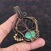 Tree Of Life Chrysoprase Pendant Copper Wire Wrapped Pendant Handmade Pendant Copper Jewelry Gemstone Pendant Gift For Her Wire Wrap Jewelry