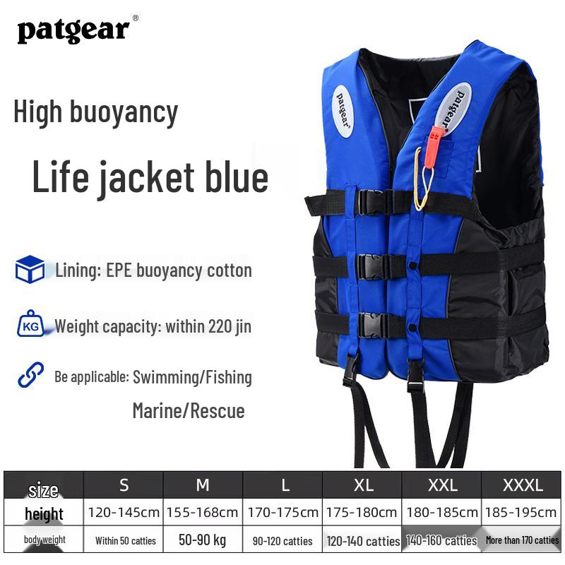 High Buoyancy Life Jacket for Children and Adults - Ideal for Fishing, Rowing, Swimming, and Flood Control