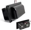 12V RV Side Air Vent Fan 25W Dual High-Power Motors Exhaust Fan Rainproof Downward Ventilation for Trailer Boat Marine Yacht Black ABS with M