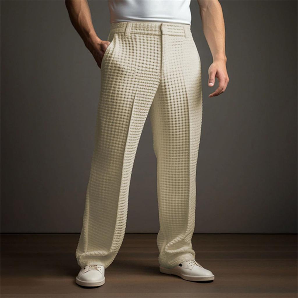 Men's  Sports  Leisure  Waverg  Insertion  Pocket  Suit  Trousers