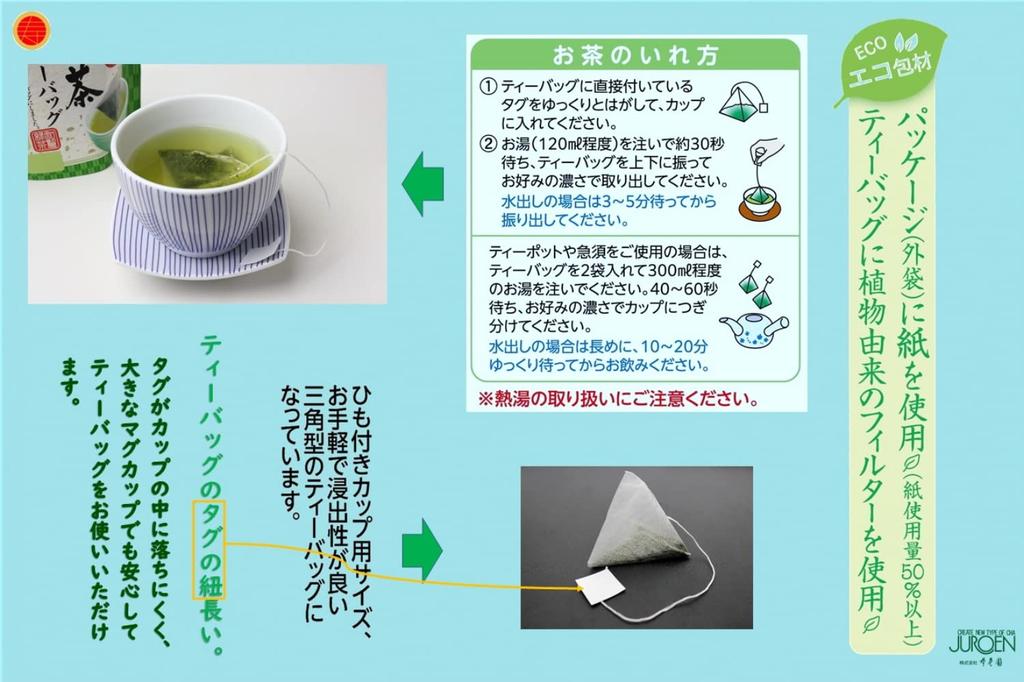 Juroen Chiran Green Tea Finished In Tea-producing Area, 40g X 3 Tea Bags