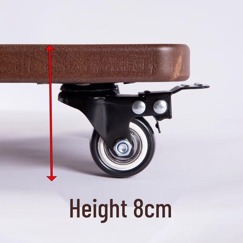 Bamboo Wood Rolling Flower Pot Stand