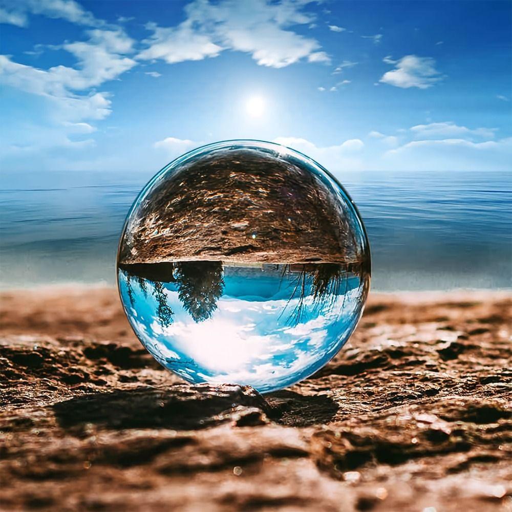 Round Crystal Glass Ball Transparent Feng Shui Sphere Crystal Decorative Balls Wedding Party Decor