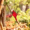 Red Bird Metal Wind Chime - Vibrant Red Creative Wind Chime Memorial Gift for Indoor/Outdoor Garden Decoration, 24 Inches