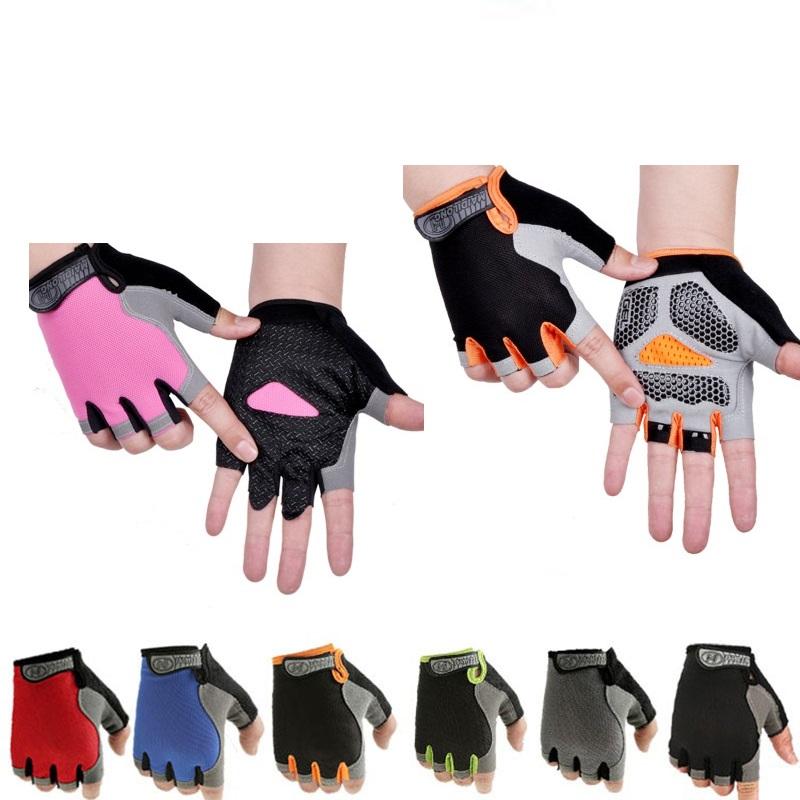 Anti Slip Shock Breathable Half Finger Gloves Men Women Half Finger Gloves Breathable Cycling Gloves Bicycle Gloves Bike Gloves