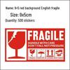 Fragile Label: Handle with Care, Arrows Up, Do Not Step/Invert (Chinese/English)