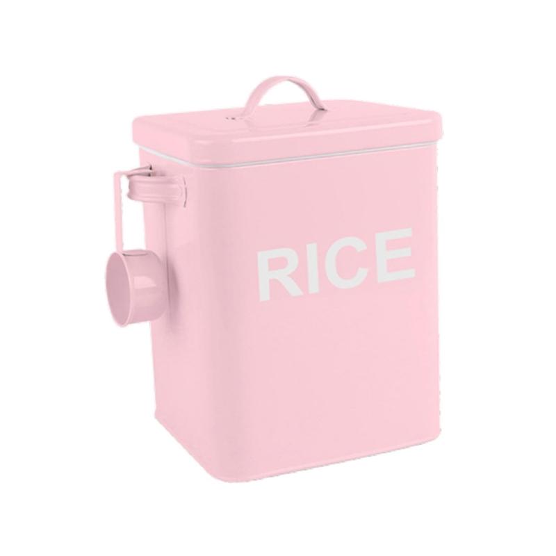 Space Saving Sealed Rice Container Airtight Flour Canister Pet Food Storage Jar with Lid Baking Supplies Organizer