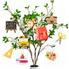 School Season School Kindergarten Classroom Party Decoration Pencil Ruler Drawing Board Hemp Rope Tag Customization