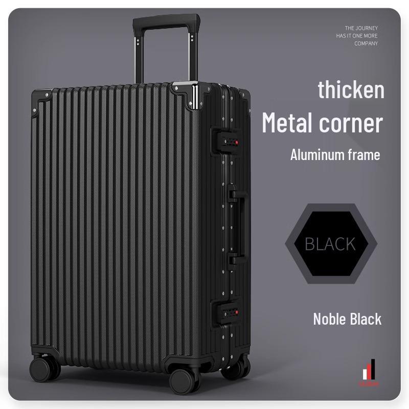 Ping Travel Suitcase: Large Capacity 28-Inch Leather Trolley with Lock for Men and Women, Compact Carry-on for Students.