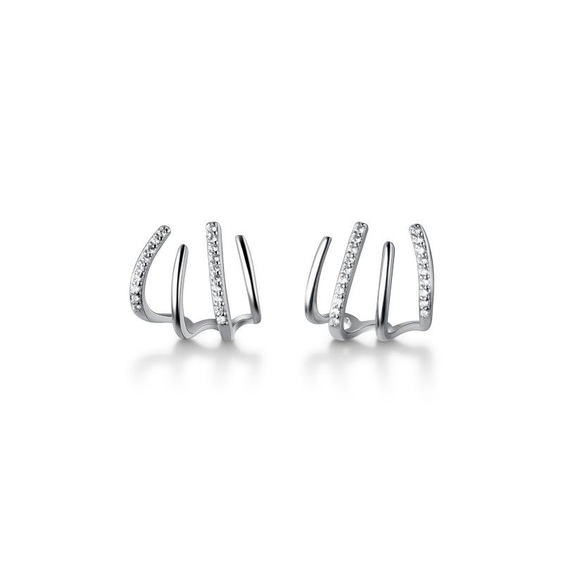 

Серьги из чистого серебра S925 с серьгами с микроромбовидной линией и серьгами в стиле Cold Net Red Claw