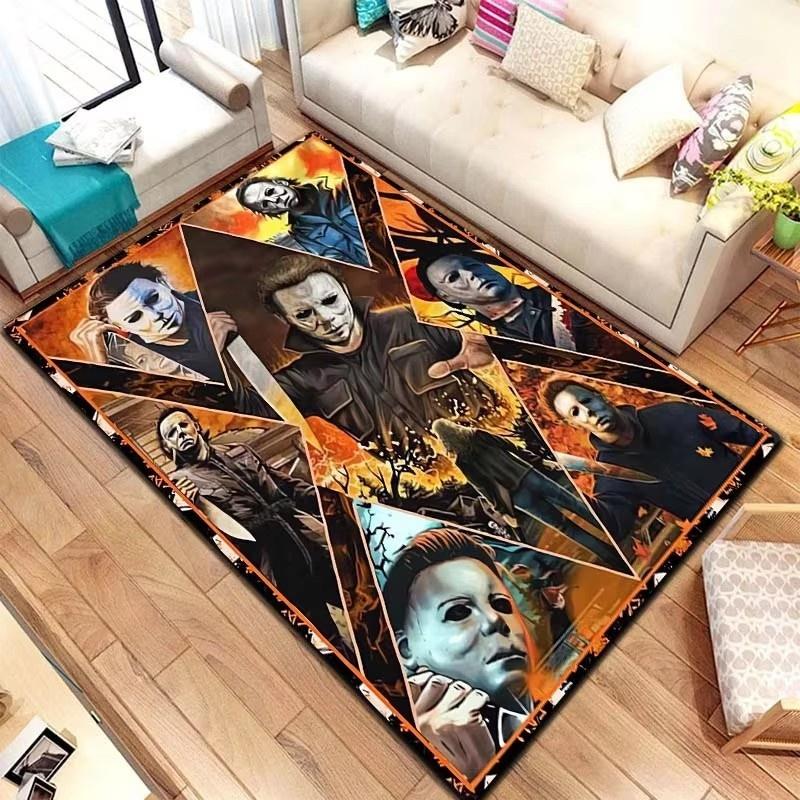 Horror Movie Bedroom Bedside Large Carpet Non Slip Soft Hallway Floor Door Mats Sofa Coffee Table Area Rugs for Home Decoration