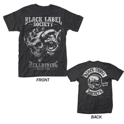 T-shirt nera manica corta a 2 lati Black Label Society Since 1988 anni '90