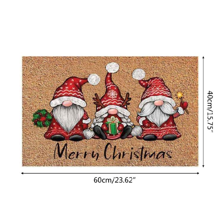 Christmas Gnome Floor Mat Xmas Tree Gnome Colorful Party Kitchen Entrance Decor