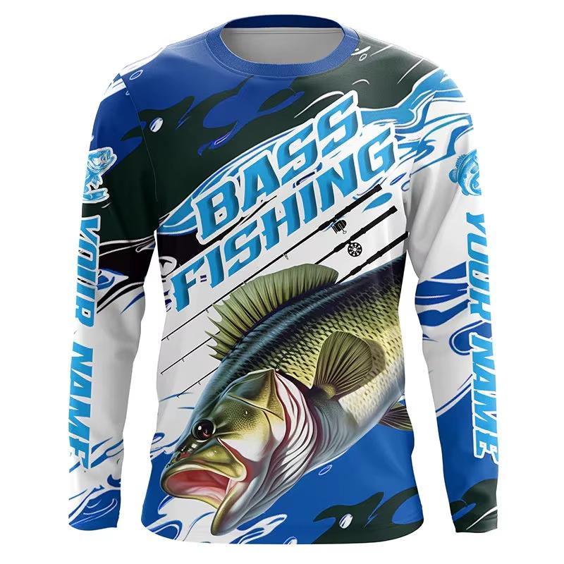 Fishing Shirts Men's T-Shirts Long Sleeve Mens Clothes Autumn Streetwear Crew Neck Pullovers Mens T Shirt Casual Men Clothing