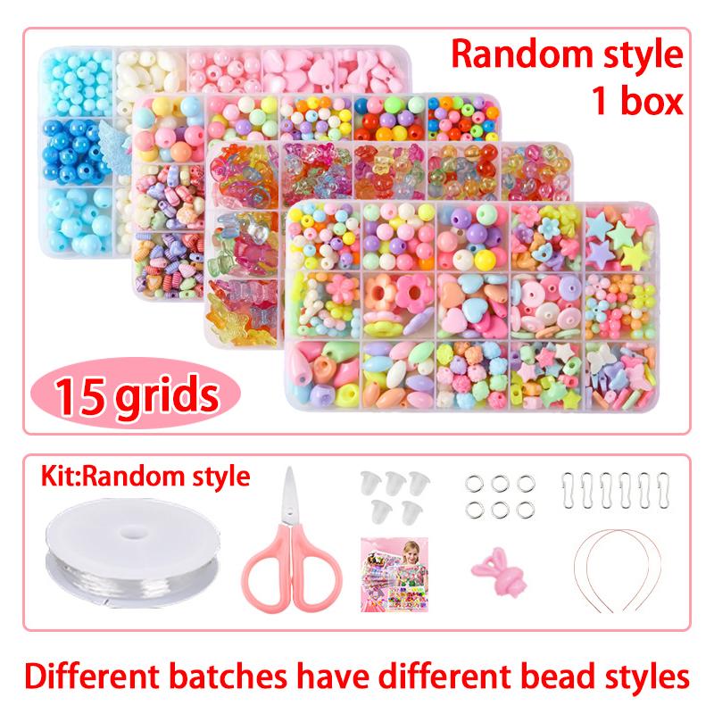 DIY Handmade Beaded Children's Toys Creative Loose Spacer Beads Making Bracelet Necklace 24 Grid Girl Jewelry Set Girl Toy Gift