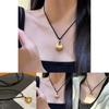 Popular Black Lucky Fat Pendant Necklace For Women Stylish And High-end Geometric Design Alloy Material