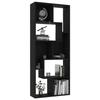 Bibliothèque VidaXL Noir 67x24x161 cm - Style Scandinave Moderne - Aspect bois