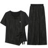 Women's Plus Size 2-Piece Casual Set, Short Sleeve Top & Wide Leg Pants (XL-5XL)
